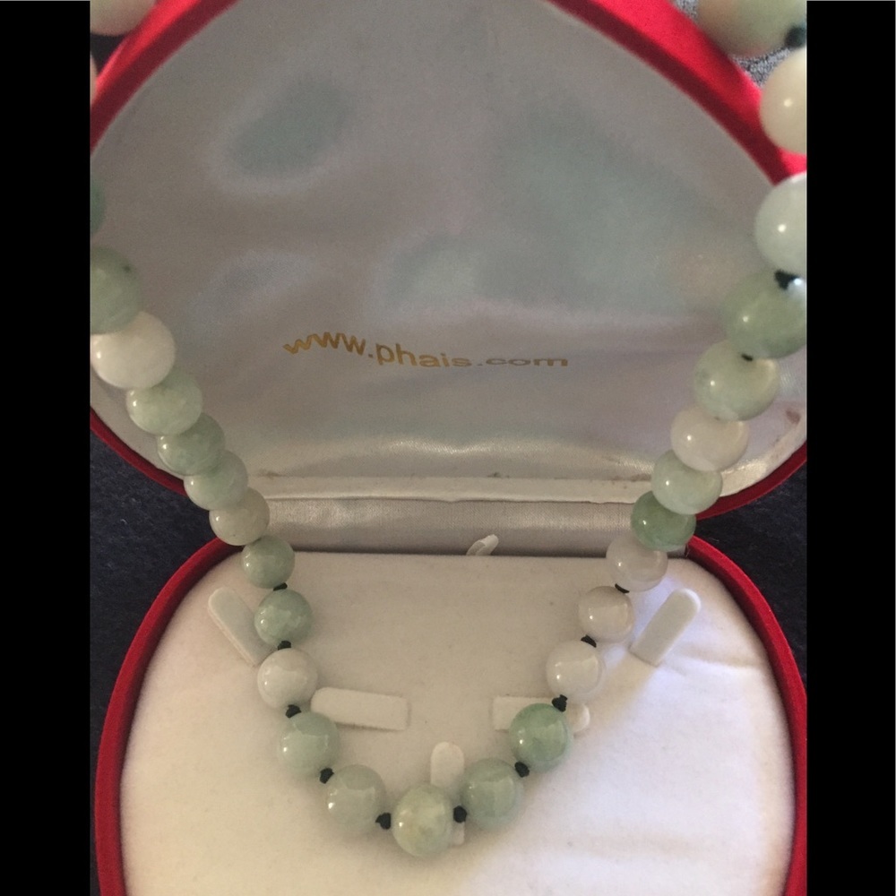 100% Authentic two tone jade necklace